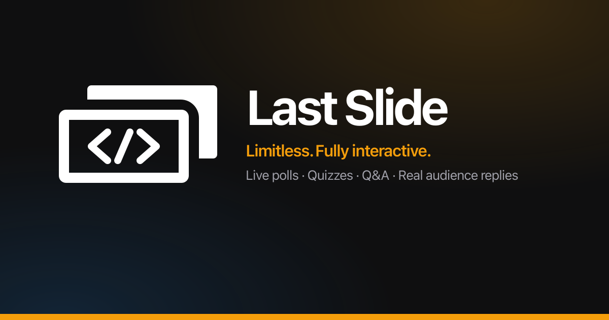 Last Slide — Limitless, Fully Interactive AI Presentations